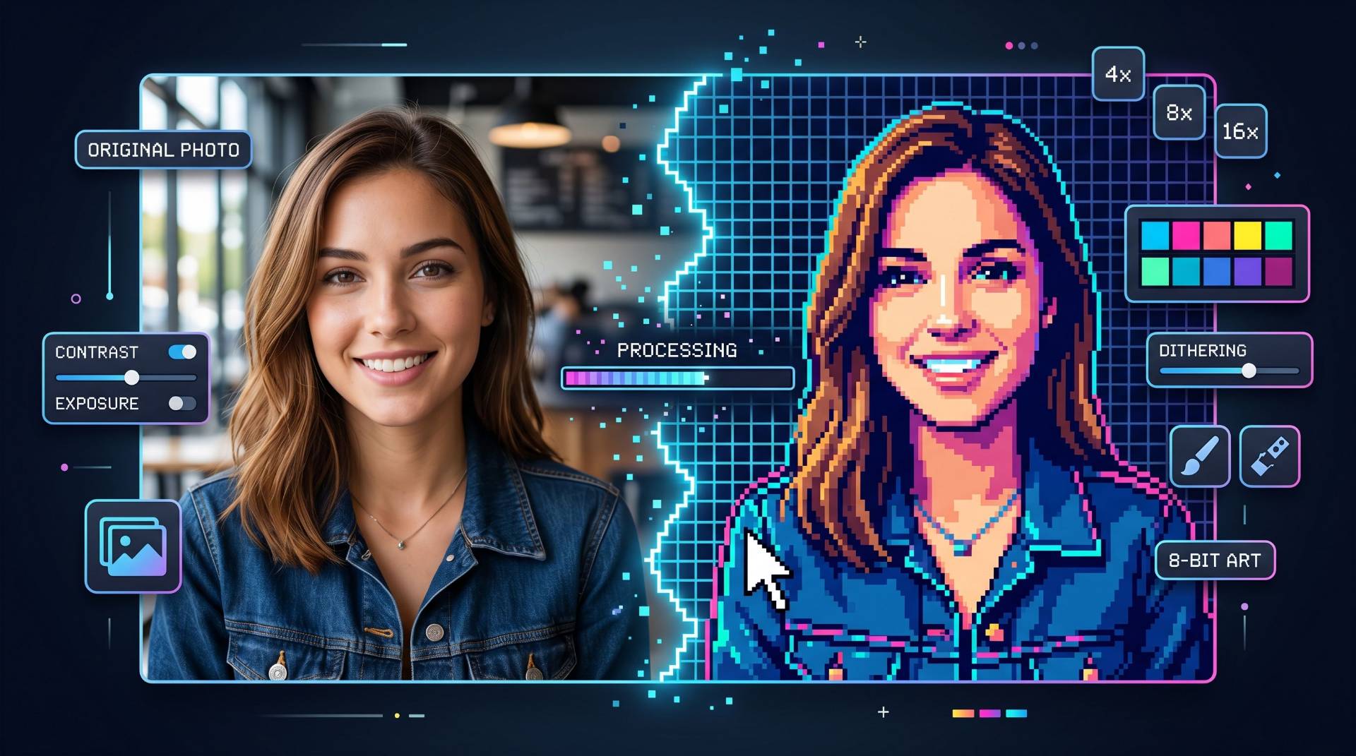 convert image to pixel art